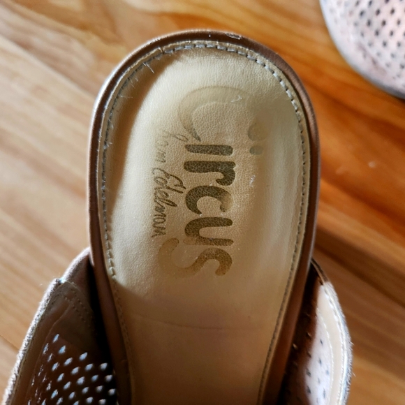 Sam Edelman Circus Beige microsuede mules with block heel - Picture 5 of 6